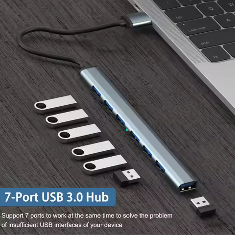 7-in-1 USB C Docking Station USB 3.0 HUB Type C HUB Adapter 5Gbps High Speed USB C Splitter OTG Adap