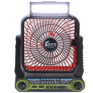 Solar speaker fan multi-function LED lighting antenna radio remote control desktop fan bluetooth aud