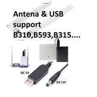 1 Pair B310 4G LTE SMA External Antenna Huawei Modem Router B315 B593 B525 E5186 unifi air zte mf286 USB power lan cable