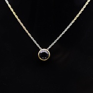 จี้พลอยนิล (Black Spinel) พร้อมสร้อยคอ ตัวเรือนเงินแท้92.5%ชุบทองคำ มีใบรับประกันสินค้าจากทางร้าน