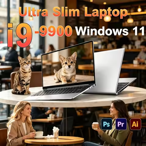 Premium 15.6inch Full HD Notebook Intel I9-9900 Powerful Performance Home Business Gaming Laptop