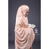 Telekung PREMIUM Soul Colour yasmeen. Material satin silk. Super soft, cool, silky.