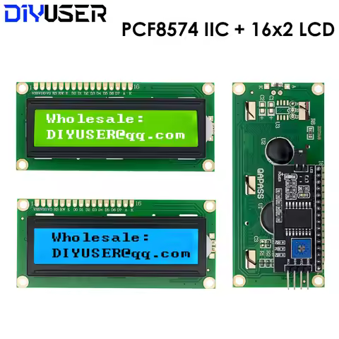 LCD1602 1602 LCD Module Blue / Yellow Green Screen 16x2 Character LCD Display PCF8574T PCF8574 IIC I