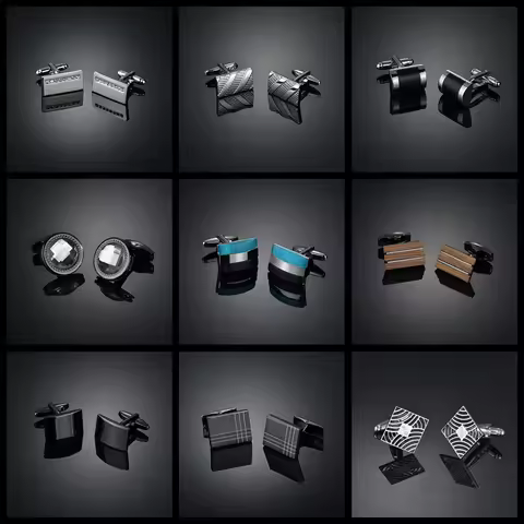 Light luxury shirt cufflink men's shirt cuff nail French animal button custom formal dress wedding b