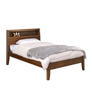 [特價]Homelike 瑪奇附插座床架組-單人3.5尺(2色)胡桃色