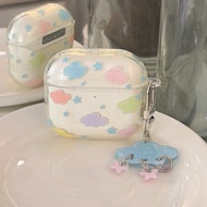 Cute Cartoon Cloud Little Star Pendant Transparent Protective Case for Airpods 4 3 2 1 Airpod Pro 2 