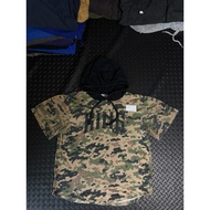 (Size L) Chest 23 Length 25.5 Authentic US Army Navy Air Force USMC Camouflage T-Shirt Z1500 Militar