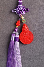 天然原礦硃砂精品紅砂山鬼花錢車掛 精品硃砂含量高達95%以上