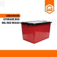 READY STOCK ABBAWARE STORAGE BOX 80L RED 1812AS