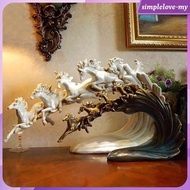 [SimpleloveMY] Galloping Horse Statue, Horse Sculpture, Statue, Lifelike Crafts, Horse Ornament, Hor