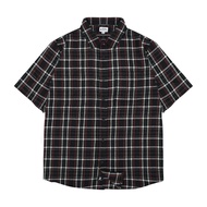 3Second Kemeja Kotak-Kotak Pria Flanel Plaid Lengan Pendek Regular Fit Rico OL-C040225