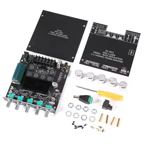 B29C-ZK-TB21 Subwoofer Amplifier Board Bluetooth 5.0 2X50w+100W Power Audio Stereo AMP Module AUX 2.