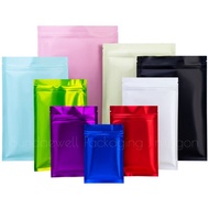 1 Food Grade Aluminium Flat Bottom Packaging Bag Plastic Colour Black Wholesale Makanan Bungkus Borong Warna Thick Pouch