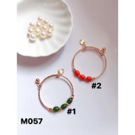 M057 18 Rose Gold Coral Lucky Bangle for Kids (UYUA JEWELRY)