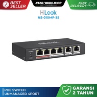 SWITCH POE HILOOK NS-0106MP-35 UNMANAGED POE SWITCH 4PORT