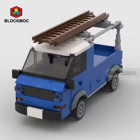 MOC Brick T3 Pritsche Transporter Vehicle racing sports car Building Blocks Cargo Truck Wagon Lorry 