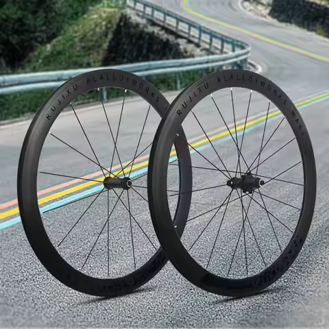 700C RUJIXU 6 pawls 36T Ratchet wheel deep 30/40/50mm road V brake disc brake wheelset aluminum melo