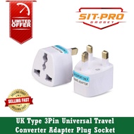 HIGH QUALITY UK Type 3Pin Universal Travel Converter Adapter Plug Socket