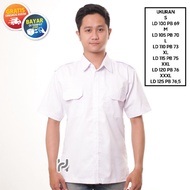 KEMEJA White Civil Servant Uniform Shirt, White Civil Servant Pdh Top, Work Shirt, Men's Civil Serva