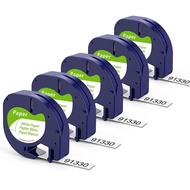 Compatible DYMO 91200 Label Maker Tape Refills 91330 10697 White Paper 1/2 Inch x 13 Feet for LetraT