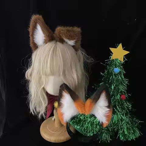 New The Lying Puppy Will Be Eaten Dog Fox Nick Red Fox Ears Hairhoop For Game Party Costume Accessor