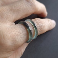 18mm/ 18.6mm 翡翠戒指 | 危地馬拉飄烏雞翡翠戒圈玉戒指 | 女戒