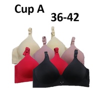 Cup A- Baju Dalam  Cup Penuh Cup A/Wireless Bra Cup A Full Cup/  (Size 36-42)