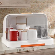 Handle Type Plastic Cup Anti-dust Storage Rack Water Cup Storage Box Glass Cup Tea Cup Tray Drain Cu