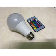 LED Bulb/mentol 10W E27 RGB lights changing with remote