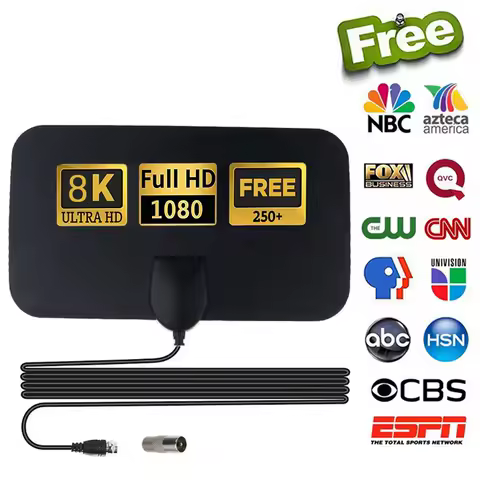 TV Antenna Smart TV Digital Antenna For HDTV 4K 1080P Signal Amplifier Enhancement 500 Miles Range 4