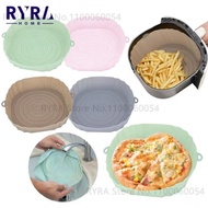 Silicone Air Fryers Oven Baking Tray Pizza Fried Chicken Airfryer Silicone Basket Reusable Airfryer Pan Liner Accessories Baking-Giers