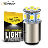 Ruiandsion BA20D LED Motorcycle Headlight Bulb DRL Lamp High Low Beam AC/DC 6-30V White Warm White