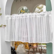 Langsir Tingkap Lace Putih Untuk Kabinet Pintu Dapur Sinki / Short Curtain for Window Door Kitchen Cabinet