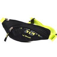 Shoe King Mizuno 58DA-36393 Black x Yellow Lightweight Material Small Waist Bag (27 x 4 x 9 cm) Two 