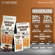 Whitebeard Premium House Blend 咖啡豆／咖啡粉（30% 阿拉比卡・70% 羅布斯塔）500 克