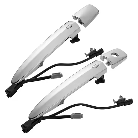 1Pair Front Door Exterior Handle Chrome W/ Smart Entry For Nissan Leaf Maxima Sentra 2009-2018 80645