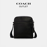 Coach | กระเป๋าสะพายข้าง Houston หนังวัวสีดำ