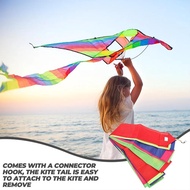 Kite Rainbow Streamer Tail Outdoor Outing Interactive Toy Streamer Tail Outing Entertainment B2k0