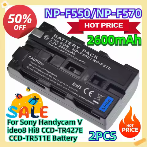 For Sony Handycam Video8 Hi8 CCD-TR427E CCD-TR511E Battery 2pcs