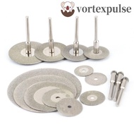 VORTEXPULSE Diamond Cutting Disc Round with Mandrel Grinding Wheel Abrasive Cutting Disc Kit
