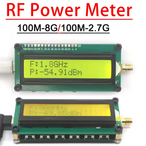 100Mhz-8Ghz RF Power Meter 24Bit ADC High precision USB Type-C FOR Ham Radio Amplifier 868M 900M 1.2