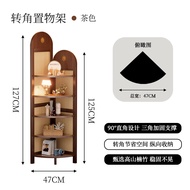 FANTANYIPIN | Vintage Rattan Three-fold Screen Corner Decorative Shelf