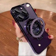 1pc Electroplated Bracket TPU Phone Case Compatible With 15ProMax/16promax/16pro/14promax/14pro/13pr