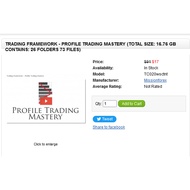 USD17 ONLY  Trading Framework - Profile Trading Mastery (Total size: 16.76 GB Contains: 26 folders 7