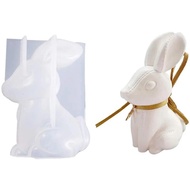 3D Rabbit Resin Molds, Easter Bunny Epoxy Resin Silicone Chocolate Molds Resin Casting Molds for Handmade Candle