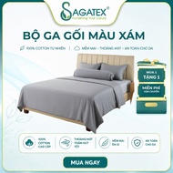 Hotel Gray Bedding Set 3 Products SAGATEX Breathable 5-Star Quality T400 Fabric