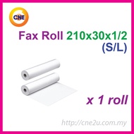 Fax roll paper 210 x 30 x 1/2 / Fax Paper 210 x 30 x 1/2 / Fax Thermal paper 210 x 50
