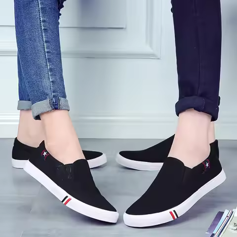 Men Canvas Shoes Man Slip on Low Top Lovers Shoe Women Mens Loafers Vulcanize Walking Shoe Men's for