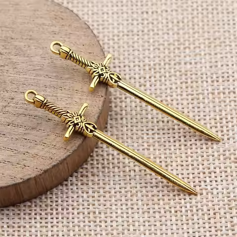 20pcs 50x12mm(1.97x0.47inch) Acgn Cosplay Sword, Gun, Sword And Halberd Charms