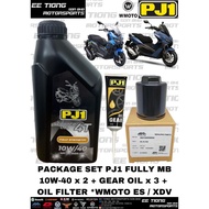 PACKAGE SET - PJ1 FULLY MB 10W-40 ENGINE OIL 1L x 2 + GEAR OIL x 3 + OIL FILTER FOR WMOTO ES250I / X